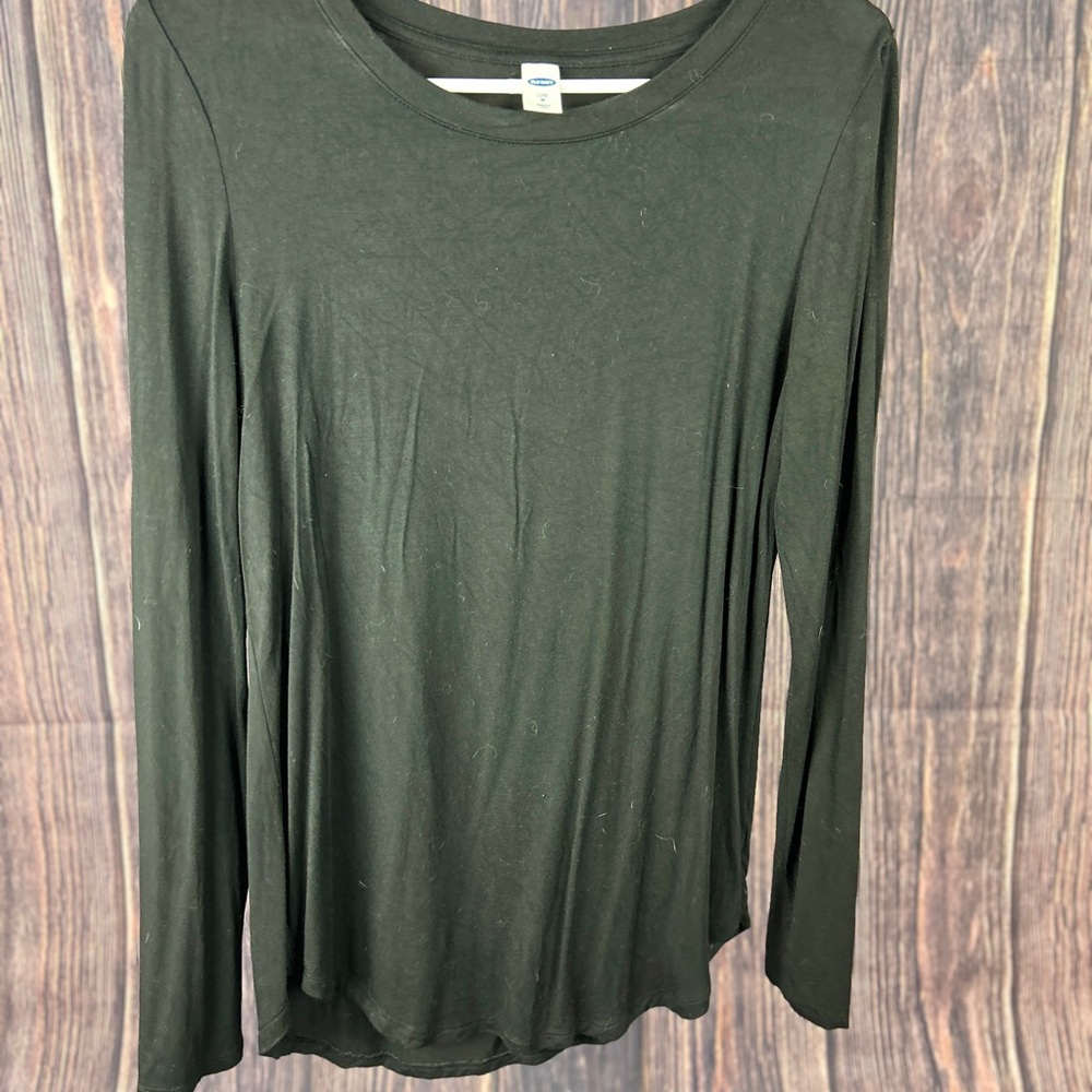 Old Navy Green Relaxed Long Sleeve Tee